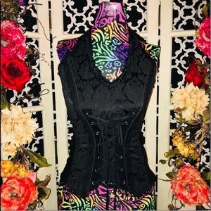 Tripp Brocade gothic vintage corset top witch 90s